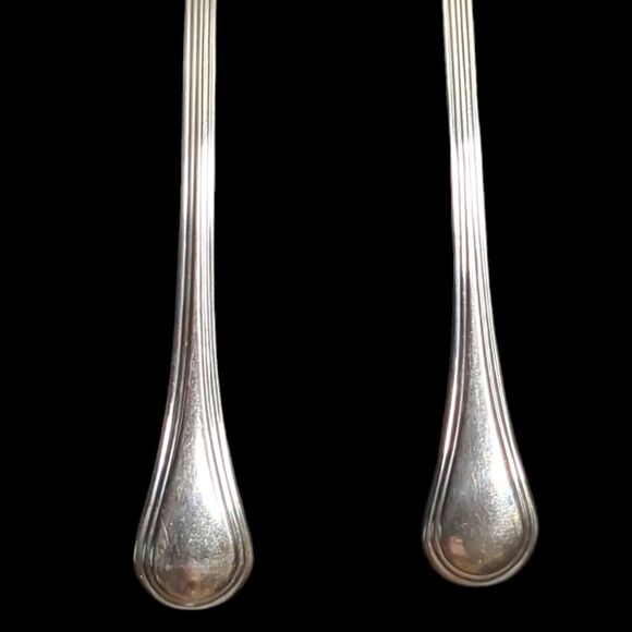 Pfaltzgraff STURBRIDGE 18/0 stainless SERVING SPOONS 6 3/4" Lot of 2 RETIRED - Picture 4 of 9
